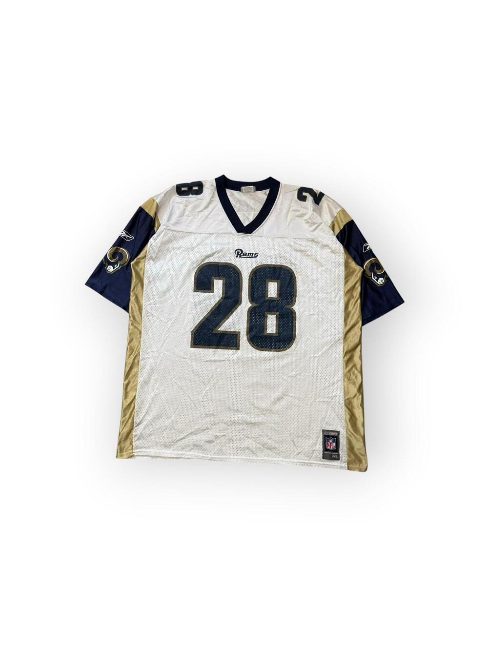 Vintage Reebok St. Louis Rams Marshall Faulk 28 Jersey Size 2XL